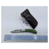 XROSSROADS CUTLERY DAMASCUS STEEL FOLDING POCKET K