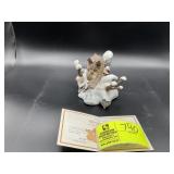 THE DANBURY MINT LYNX SCULPTURE TITLED WINTER CHAS