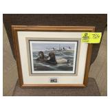 FRAMED AND MATTED 1990 NORTH CAROLINA MIGRATORY WA