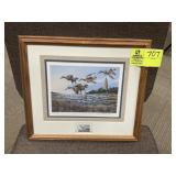 FRAMED AND MATTED 1991 NORTH CAROLINA MIGRATORY WA