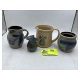 GROUP OF CERAMIC ITEMS PITCHERS POT ETC. UP TO 5 I