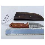 XROSSROADS CUTLERY FIXED BLADE DAMASCUS STEEL KNIF