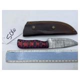 XROSSROADS CUTLERY FIX BLADE DAMASCUS STEEL KNIFE