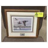 FRAMED AND MATTED 1995 NORTH CAROLINA MIGRATORY WA