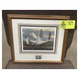FRAMED AND MATTED 1993 NORTH CAROLINA MIGRATORY WA