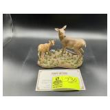 THE DANBURY MINT DOE AND FAWN SCULPTURE TITLED FIR