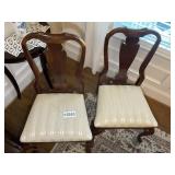 PAIR OF FINE DINING UPHOLSTERED SEAT CHAIRS, BY CR