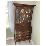 3 DRAWER 2 DOOR SECRETARY DESK, 32 IN X 19 IN X 71