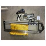 GROUP OF TOOLS, INCLUDING DIE GRINDER, MITER BOX W