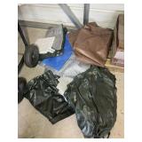 GROUP OF TARPS AND TWO WATERING BAGS
