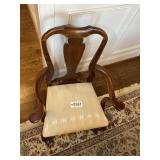 PAIR OF FINE DINING UPHOLSTERED SEAT CAPTAINS CHAI