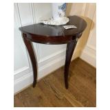 BOMBAY CO, HALF ROUND TABLE, 24 IN X 12 IN X 28 IN