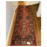 HALLWAY RUNNER AREA RUG, BURGENDY AND BLACK, 31 IN