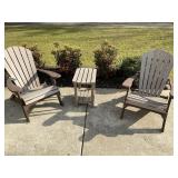 PAIR OF COMPOSITE MATERIAL ADIRONDACK STYLE CHAIRS