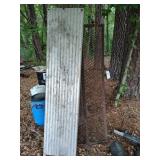 ALUMINUM WORK PLANK, DAMAGED 18.5 IN X 79 IN, AND