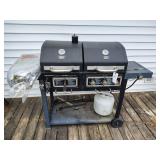 BACKYARD GRILL DUAL COOKER, PROPANE ON RT AND CHAR