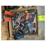GROUP OF TOOLS, PLYERS, ADJUSTABLE WRENCH, ETC