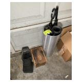 GROUP INCLUDING BED RISERS, SHOE SHINE KIT, UMBREL