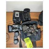 GROUP OF BINOCULARS, SIMMONS, PENTAX, ETC