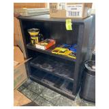 3 TIER BLACK BOOKSHELF, 35.5 IN X 13.5 IN X 44 IN,
