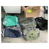 GROUP OF INSULATED SOFT SIDED COOLERS AND TOTE BAG