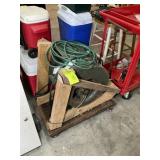 SQUIRREL CAGE FAN WITH CUSTOM STAND ON CART