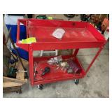ROLLING METAL CART, 16 IN X 33 IN X 32 IN