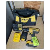 DEWALT 20V DRILL WITH 2 BATTERIES AND CHARGER