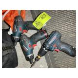 GROUP OF BOSCH 12V DRILLS J