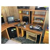 LARGE L SHAPED DESK, NO CONTENTS, TO BE REMOVED BY