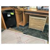 2 DRAWER METAL FILE CABINET AND ROLLING FOLD UP DO