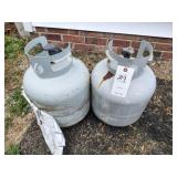 PAIR OF 20 LB PROPANE TANKS, EMPTY