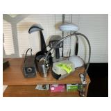 GROUP INCLUDING MISC DESK LAMPS, ELECTRIC PENCIL S