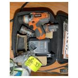 RIDGID 12V IMPACT DRILL WITH CHARGER AND TWO BATTE