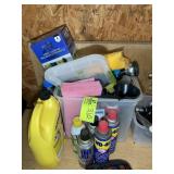 GROUP INCLUDING CAR WASH ITEMS, LUBS, ANTIFREEZE