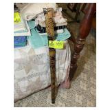 EAGLE HANDLE WALKING STICK, APPROX 37.5 IN LONG