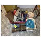 MISC GROUP INCLUDING BASKETS PLASTIC AND WICKER, P