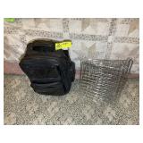 ROLLING BACKPACK SUITCASE AND METAL RACKS