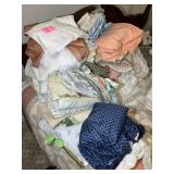 LARGE GROUP OF MISC LINENS, TOWELS, SHEETS, ETC