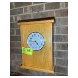 WOODEN CASE MANTLE CLOCK, 11.5 IN W X 15.5 IN H