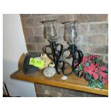 MISC GROUP INCLUDING CANDLE HOLDERS, SEA SHELLS, I