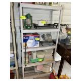 5 TIER PLASTIC STORAGE SHELF, 36 IN X 18 IN X 73 I