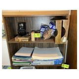 CONTENTS OF BOOKCASE INCLUDING COIN COUNTER/SORTER