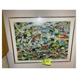 FRAMED PRINT OF APEX AND HOLLY SPRINGS NC