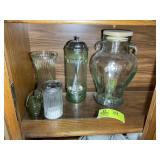 MISC GROUP INCLUDING, VASE, STRAW CANISTER, LARGE