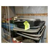 TOP SHELF, METAL TINS AND BAKING PANS