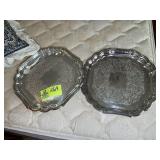 PAIR OF GORHAM HERITAGE SILVER PLATED TRAYS