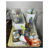 GROUP INCLUDING FISHING ITEMS, SCREWDRIVERS, ETC