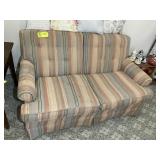 UPHOLSTERED LOVE SEAT, APPROX 58 IN LONG