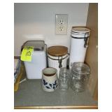 GROUP OF CANISTERS, 4 IN TO 13 IN TALL